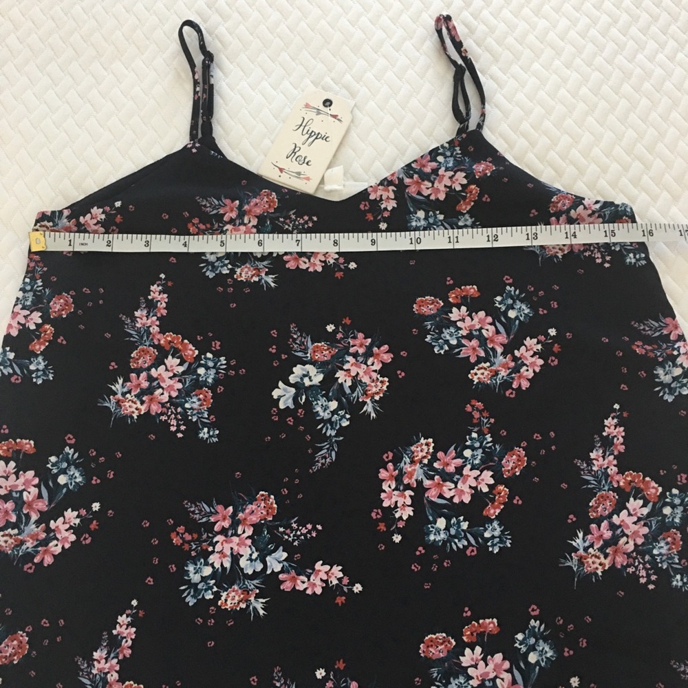 Hippie Rose Floral Blouse Black XS - Picture 6 of 8